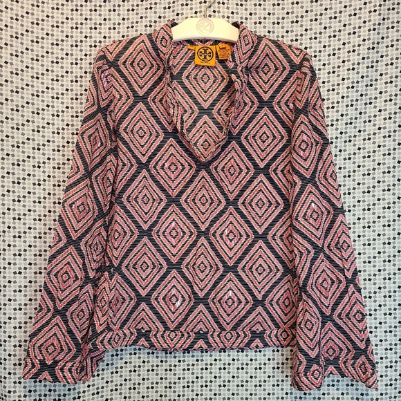 Tory Burch Tops - Tory Burch "Stephanie" Geometric Aztec Tunic Blouse Size 0